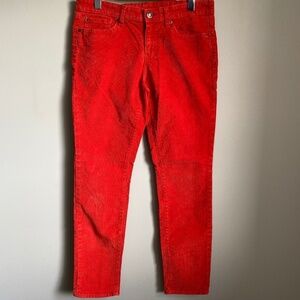 GAP 1969 Women's Red Corduroy Pants Size 6/28R
